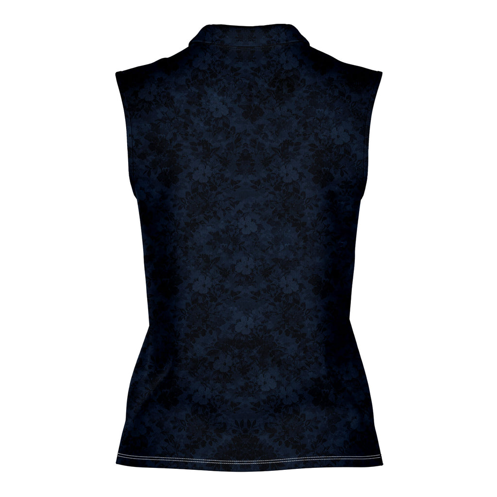 Masters Patrons-Women Sleeveless Polo Shirt-Gerbera Prints