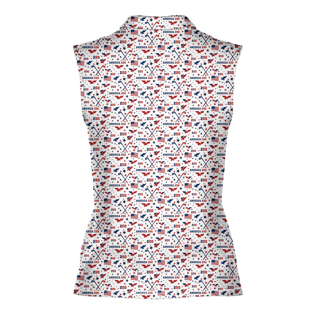 America 250 Fairways Sleeveless Golf Polo - Back