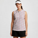 America 250 Fairways Sleeveless Golf Polo - Model Front