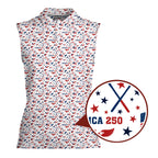 America 250 Fairways Sleeveless Golf Polo - Detail Close-up