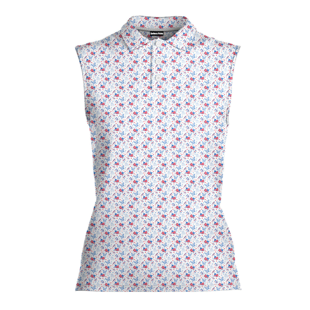 Eagle Spirit Sleeveless Golf Polo - Front