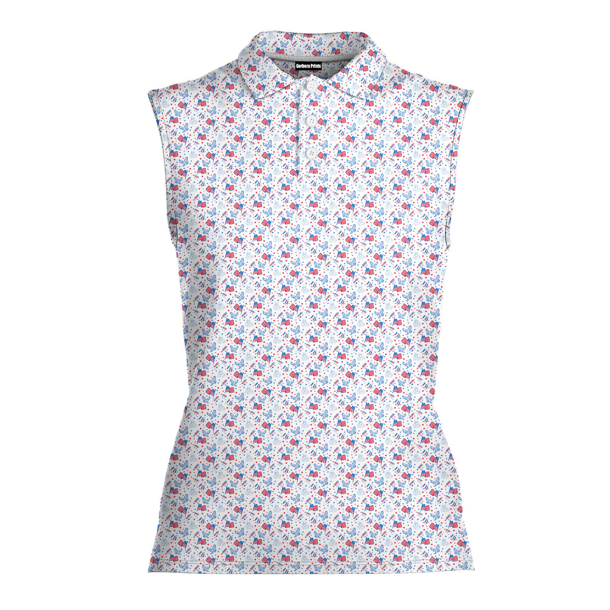 Eagle Spirit Sleeveless Golf Polo - Front
