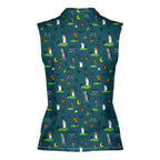 Haunted Fairways Women Sleeveless Polo Shirt