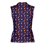 Spooky Sips Women Sleeveless Polo Shirt