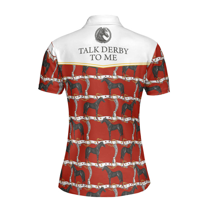 Kentucky Derby Horse Polo Shirt For Women