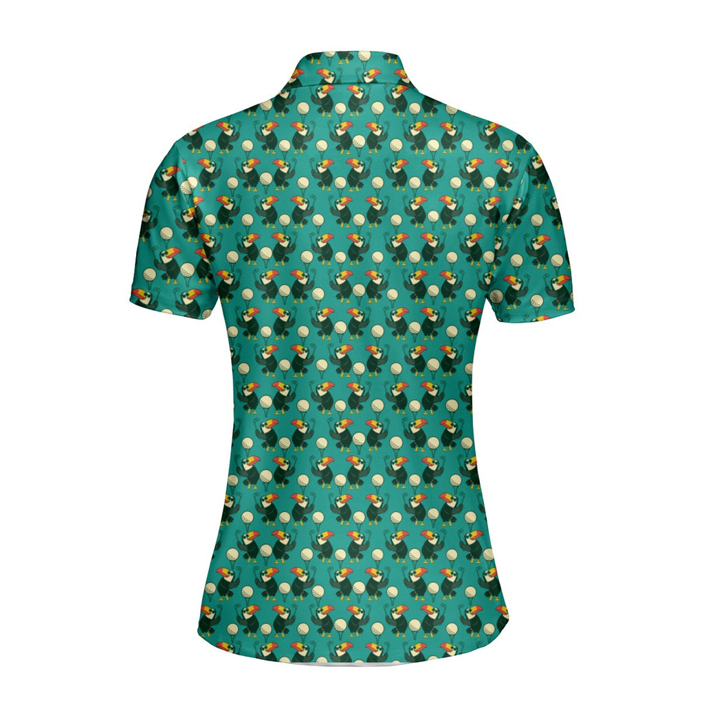 Toucan Tee Time Polo Shirt For Women - Back