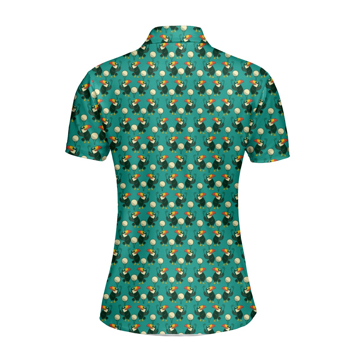 Toucan Tee Time Polo Shirt For Women - Back