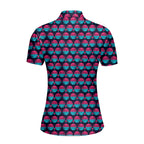 Synthwave Bogey Sun Polo Shirt For Women - Back