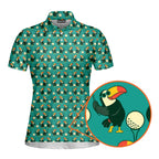 Toucan Tee Time Polo Shirt For Women - Detail Close-up
