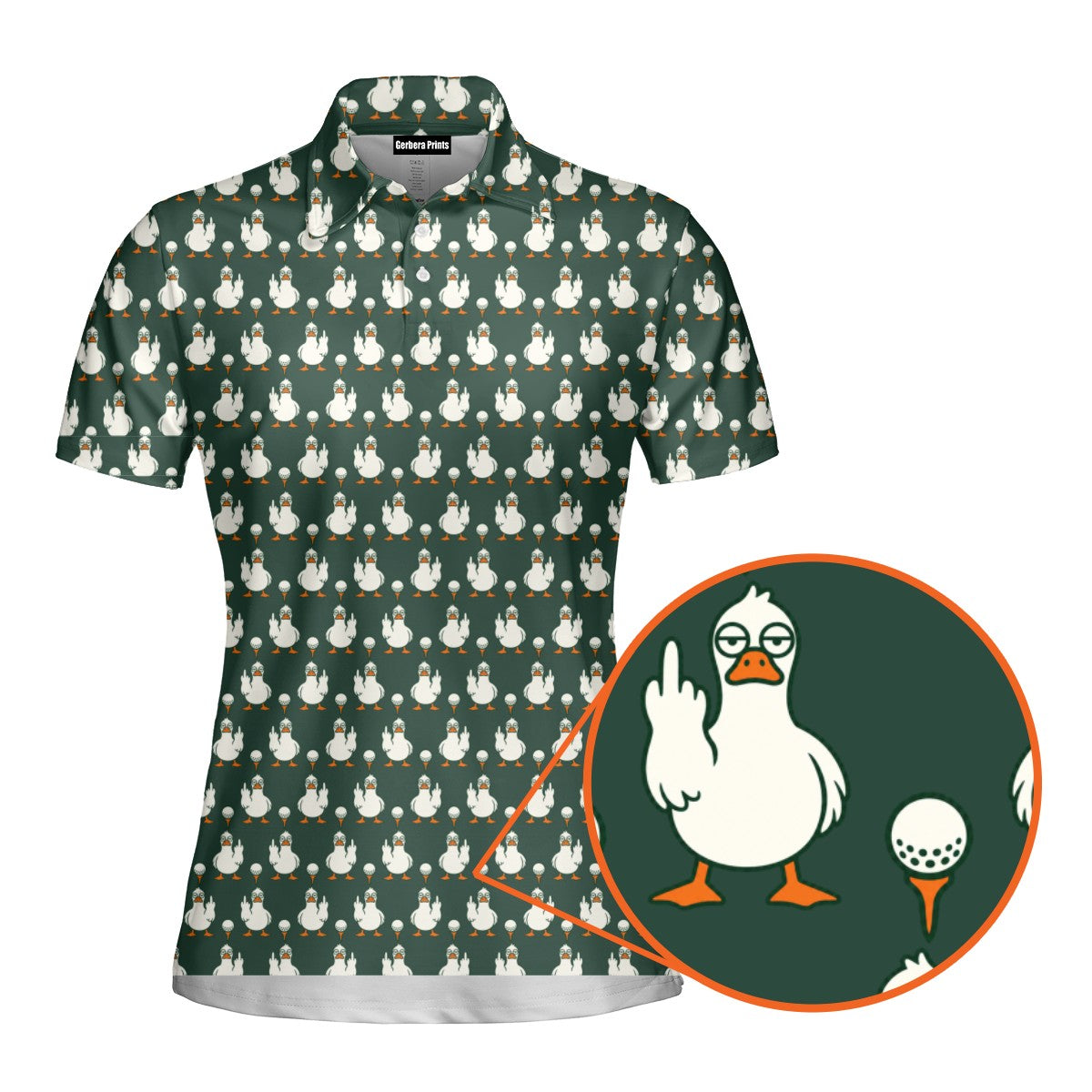 Birdie Salute Polo Shirt For Women - Detail Close-up