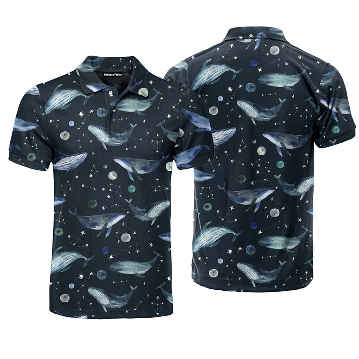 Wales Night Space Sky Stars Polo Shirt For Men