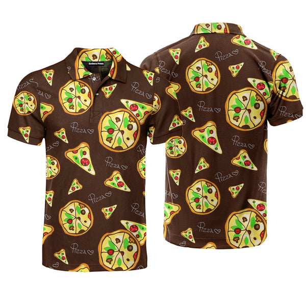 Pizza Summer Polo Shirt For Men