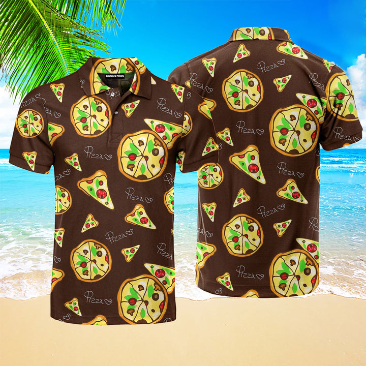 Pizza Summer Polo Shirt For Men