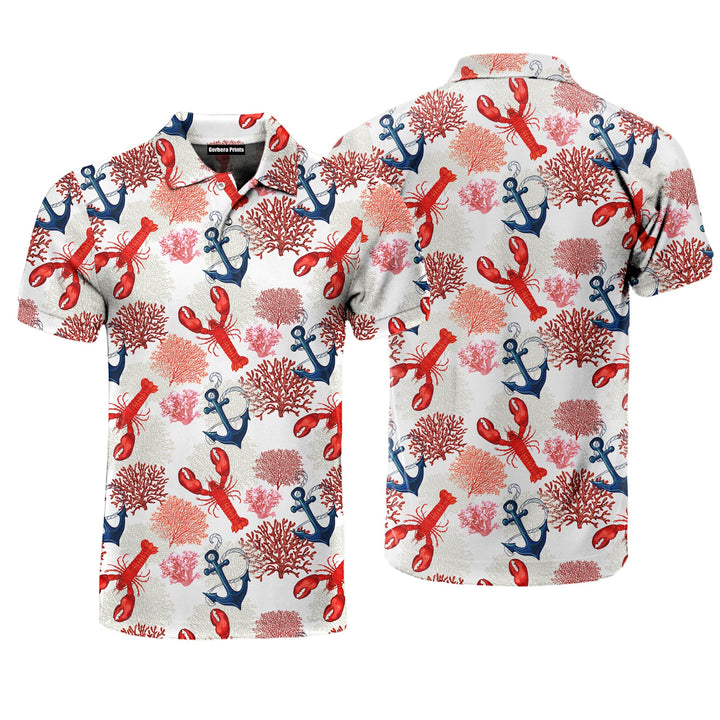 Lobster Tropical Polo Shirt For Men