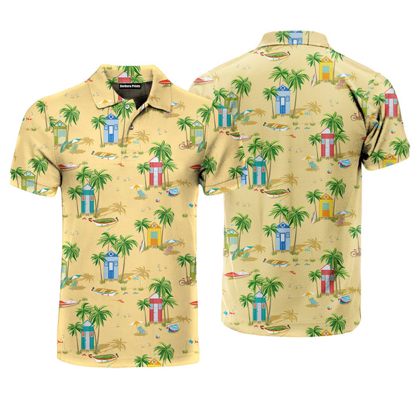 Beach Tropical Polo Shirt For Men