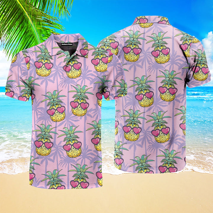 Funny Pineapple Tropical Polo Shirt For Men