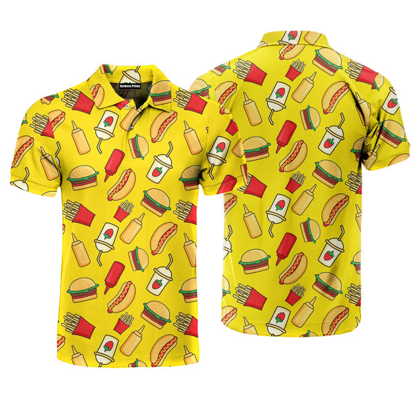 Funny Fast Food Polo Shirt For Men