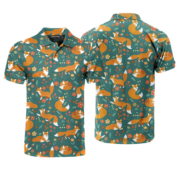 Amazing Jungle Foxes Polo Shirt For Men