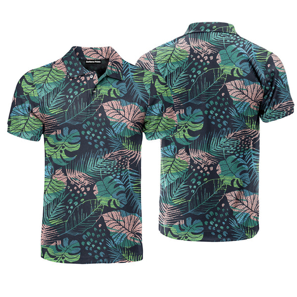 Tropical Plants Seamless Polo Shirt For Men