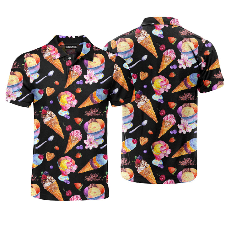 July Is National Ice Cream Month Polo Shirt For Men