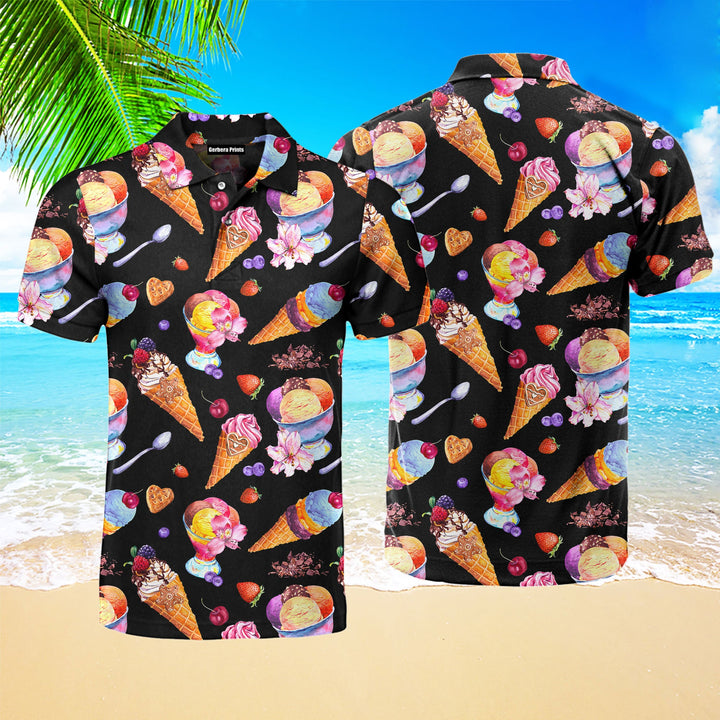 July Is National Ice Cream Month Polo Shirt For Men