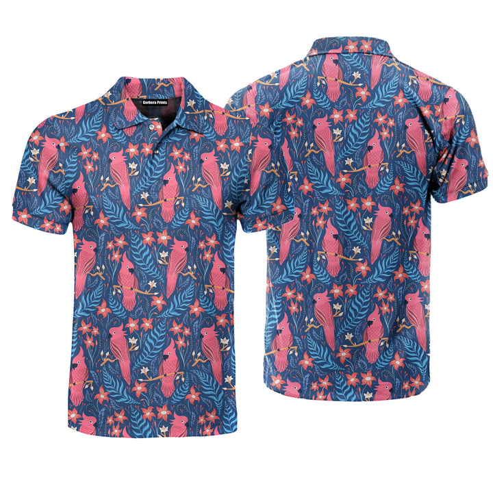 Tropical Parrots Polo Shirt For Men