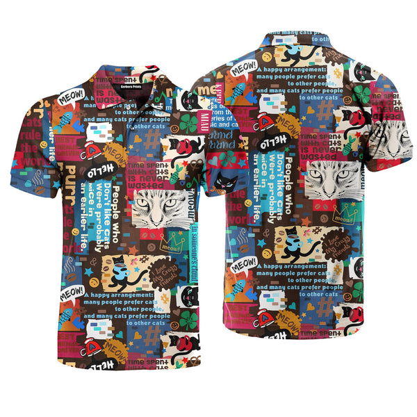 I Like Coffee And I Like Cats Polo Shirt For Men