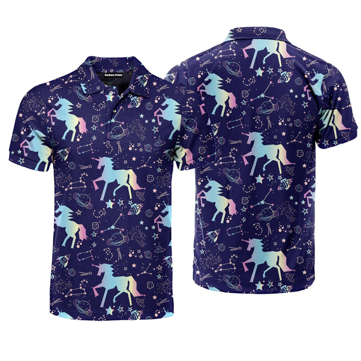 Unicorn Neon Polo Shirt For Men