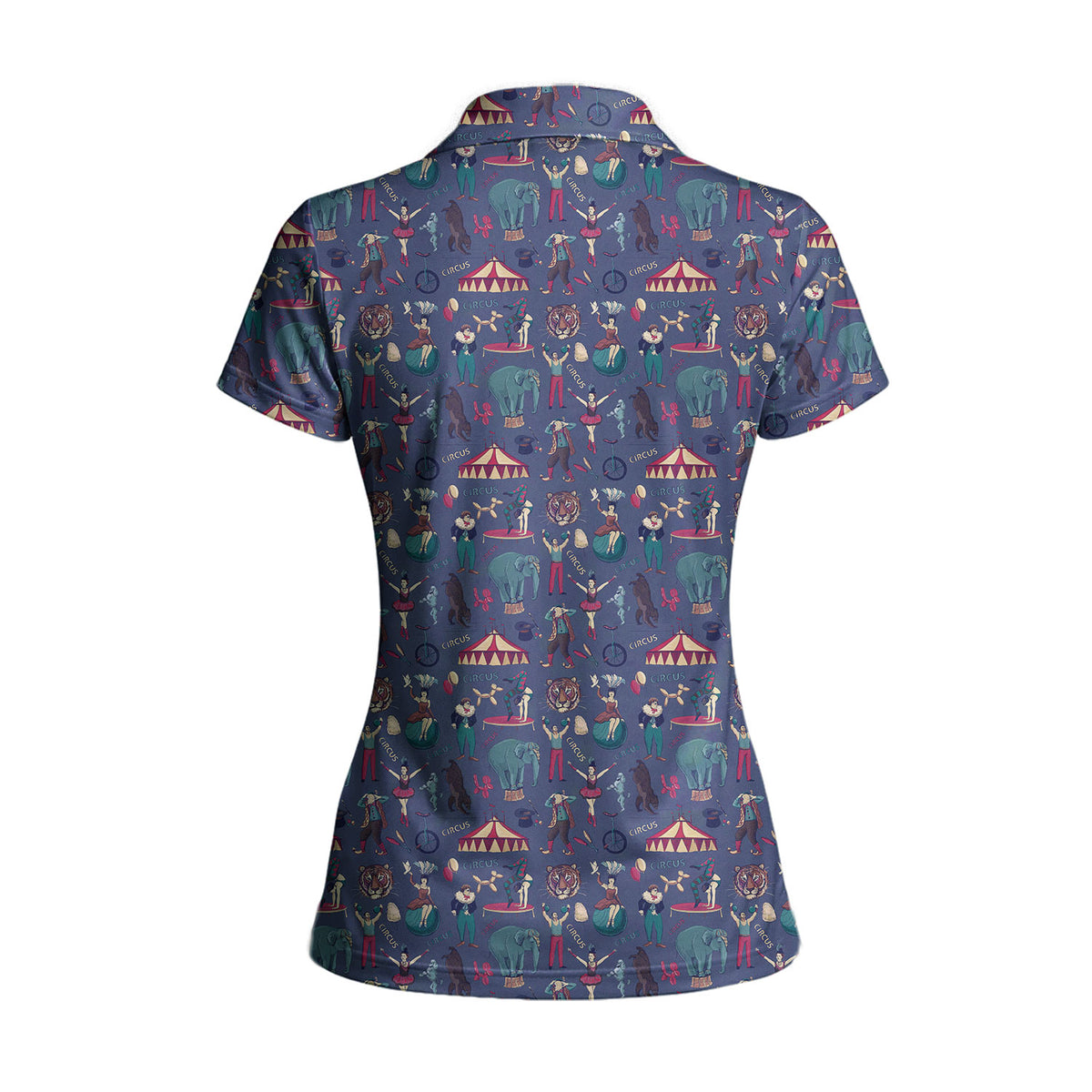 Amazing Circus Funny Golf Polo for Women - Back