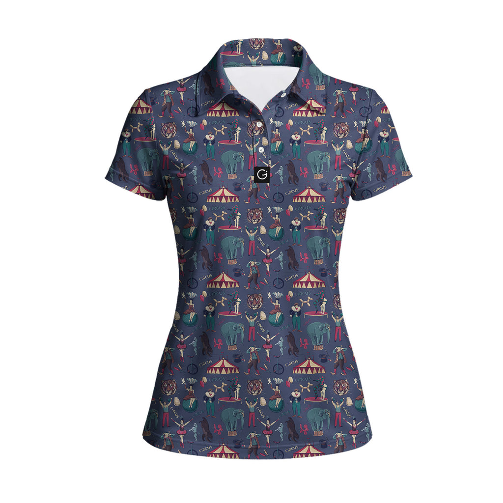 Amazing Circus Funny Golf Polo for Women - Front