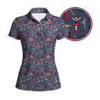 Amazing Circus Funny Golf Polo for Women - Detail Close-up