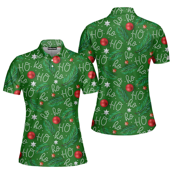 Santa Ho Ho Ho Polo Shirt For Women