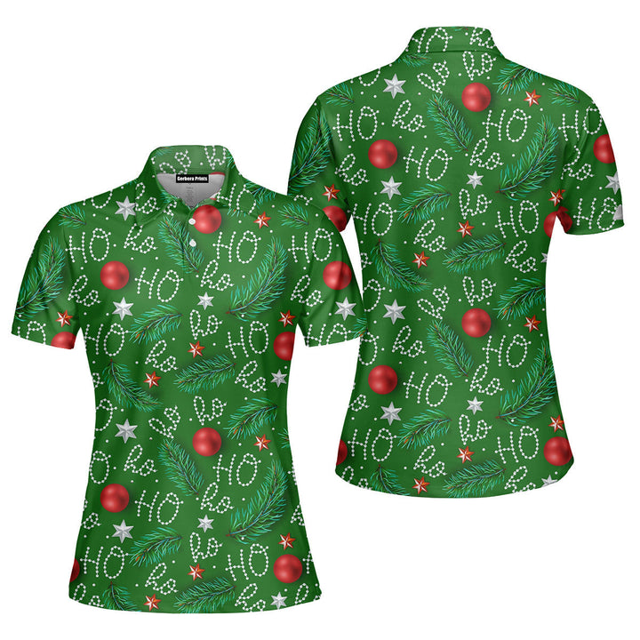 Santa Ho Ho Ho Polo Shirt For Women