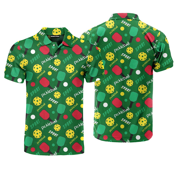 Pickeball Christmas Polo Shirt For Men