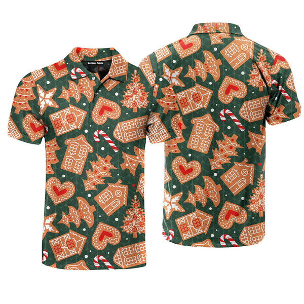 Christmas Gingerbread And Sweets Polo Shirt For Men