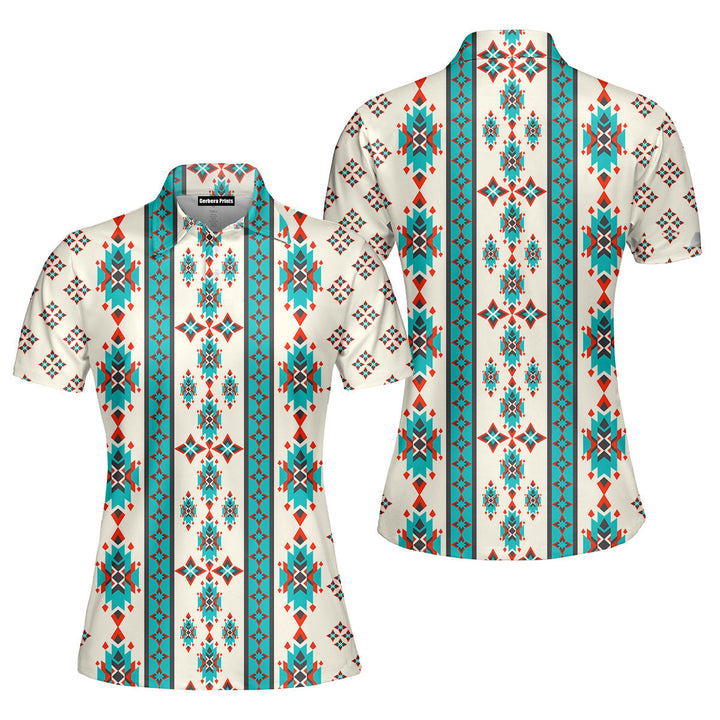 Ethnic Native American Style Polo Shirt For Women