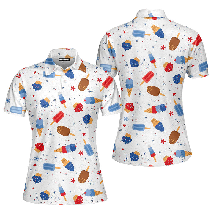 USA Ice Cream This Is My Life Polo Shirt For Women