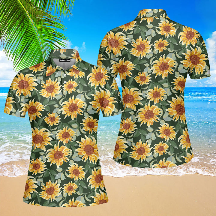 Spring Is Here Sunflowers Polo Shirt For Women