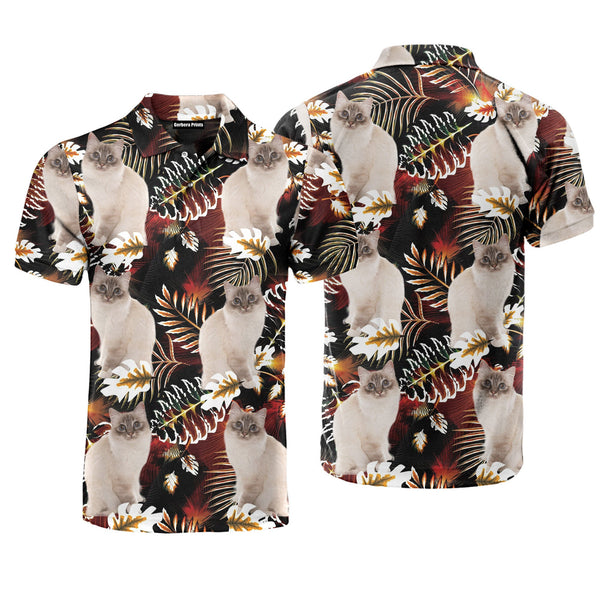 Birman Cat Exotic Jungle Tropical Polo Shirt For Men