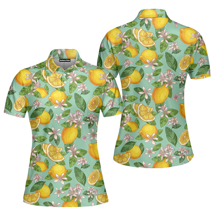 Lemon Tropical Polo Shirt For Women