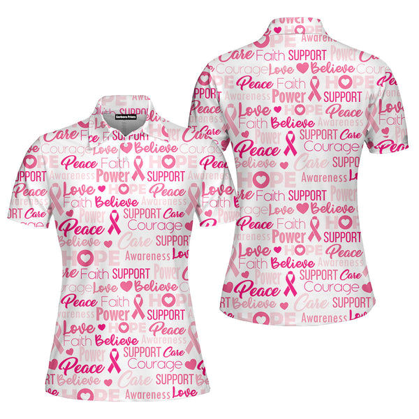Be Strong Pink Polo Shirt For Women