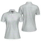 Eggplant-Polo Shirt For Women-Gerbera Prints