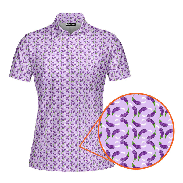 Eggplant Is Filled With Milk Funny Polo Shirt For Women 