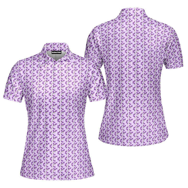 Eggplant Is Filled With Milk Funny Polo Shirt For Women 