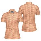 Sweet Peach Charm Funny Polo Shirt For Women 