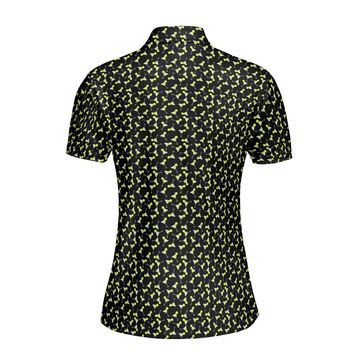 19th Hole Margarita Cocktail Slice Lime-Polo Shirt For Women-Gerbera Prints