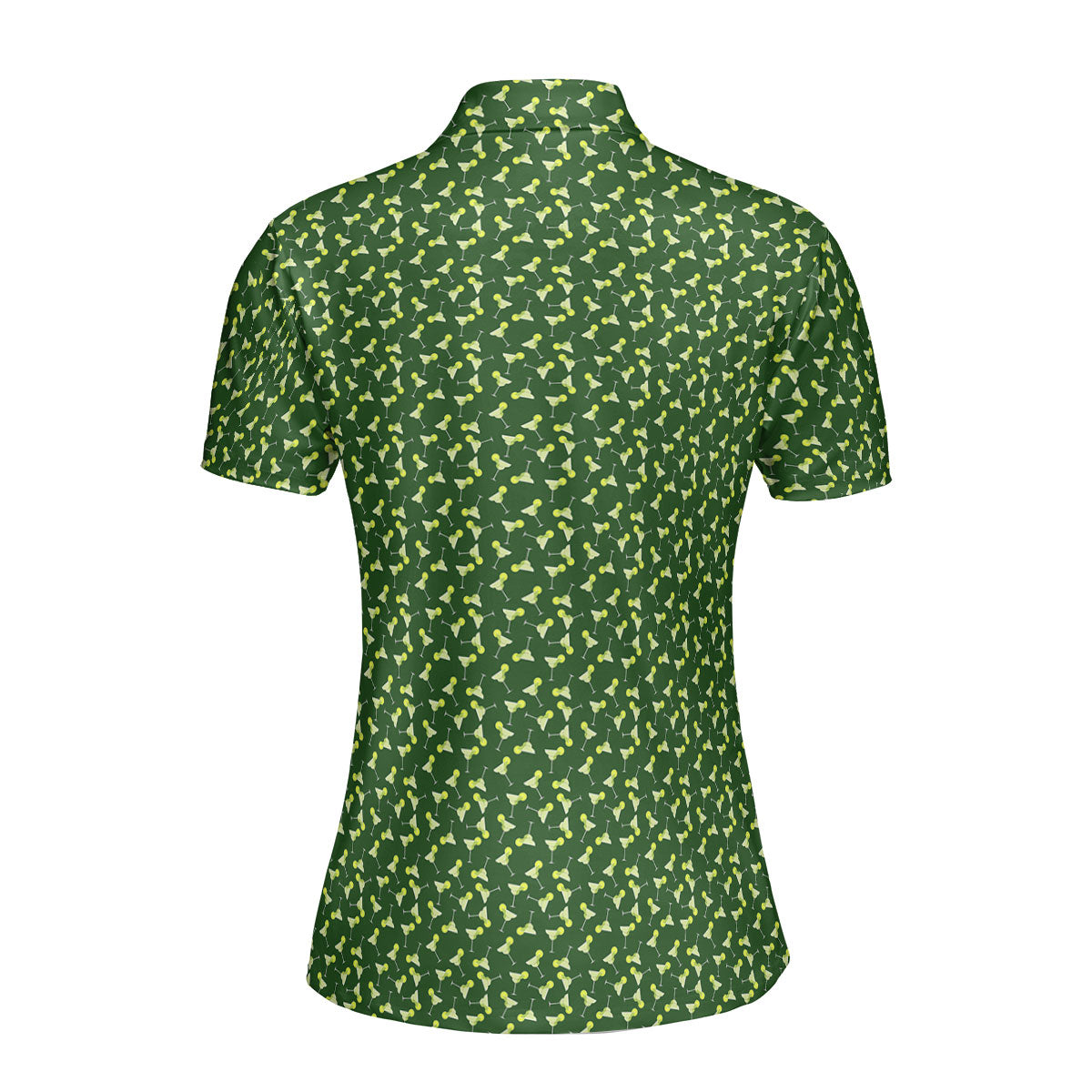 19th Hole Margarita Cocktail Slice Lime-Polo Shirt For Women-Gerbera Prints