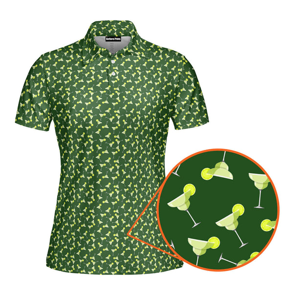 19th Hole Margarita Cocktail Slice Lime Polo Shirt For Women