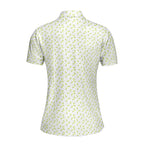 19th Hole Margarita Cocktail Slice Lime-Polo Shirt For Women-Gerbera Prints