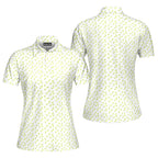19th Hole Margarita Cocktail Slice Lime-Polo Shirt For Women-Gerbera Prints